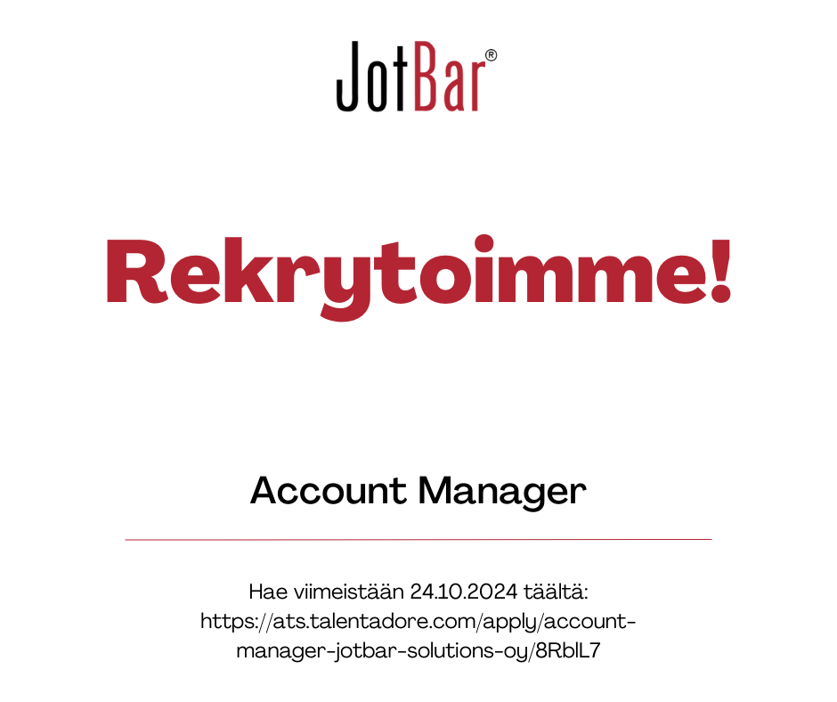 Rekrytoimme Account Managerin